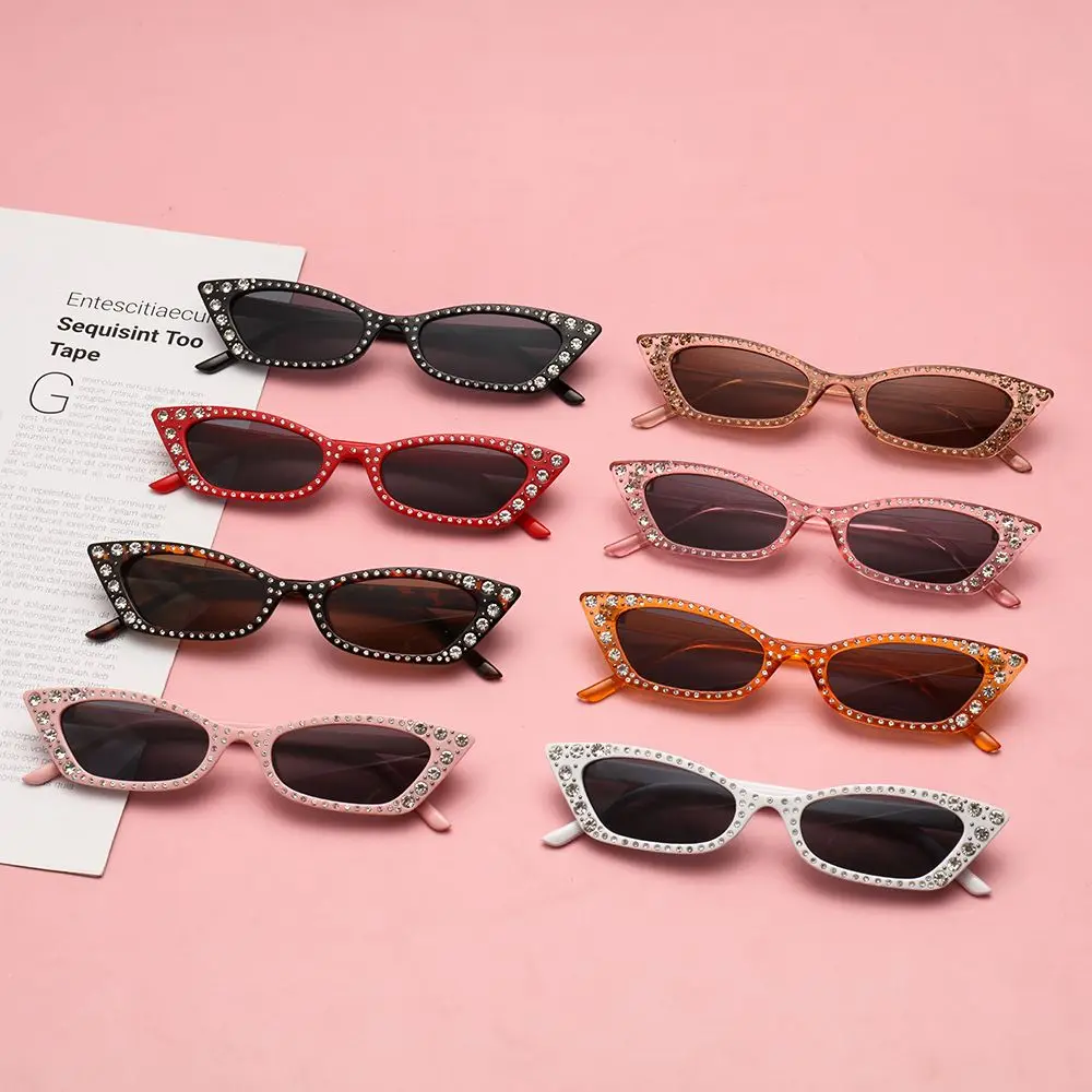 

Trend Eyewear UV400 Vintage Cat Eye Sunglasses Diamond Women Sun Glasses Small Frame