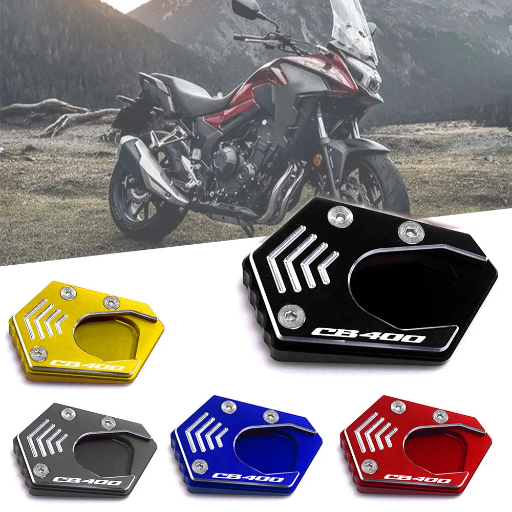 

Motorcycle CNC Side Stand Pad Plate Kickstand Enlarger Support Extension cb400x acessories For Honda CB400X 2019-2020（2BL-NC56）