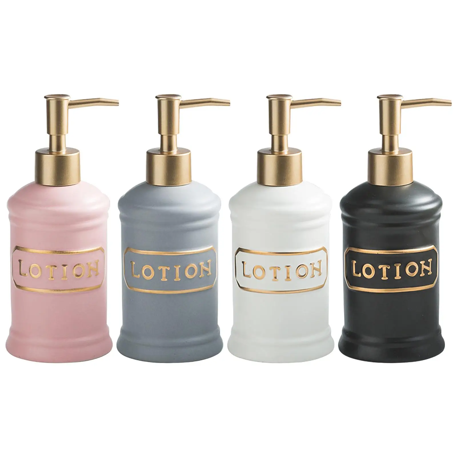 

Travel Hand Soap Pump Bottle Shower Refillable Kitchen Sink 340ml Ceramic Soap Dispenser Bottle for Mouthwash Shampoo Body Wash