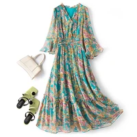 new fashion large size l 4xl fat lady clothing summer dress women high quality elegant party long loose dresses green