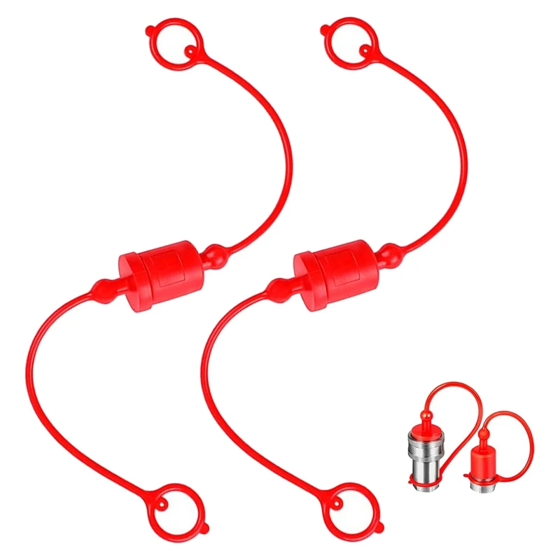 

Hydraulic Quick Coupler Male Dust Cap And Female Plug Cover Fits Hydraulic Quick Disconnects Coupler ISO-B 1/4