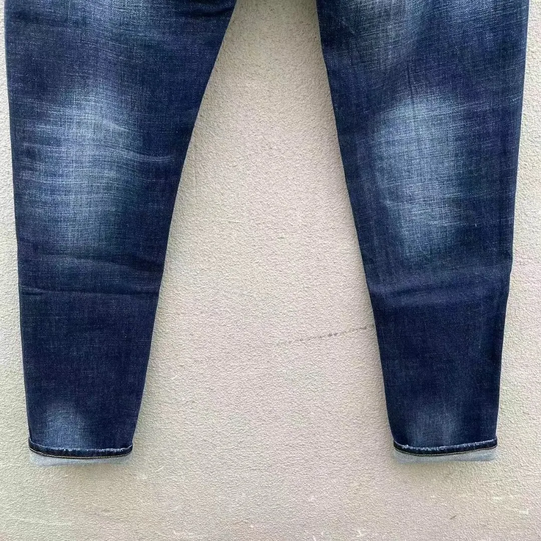 Новинка 100 мужские джинсы chareiharпер c053 облегающие белые стрейч с буквенным принтом