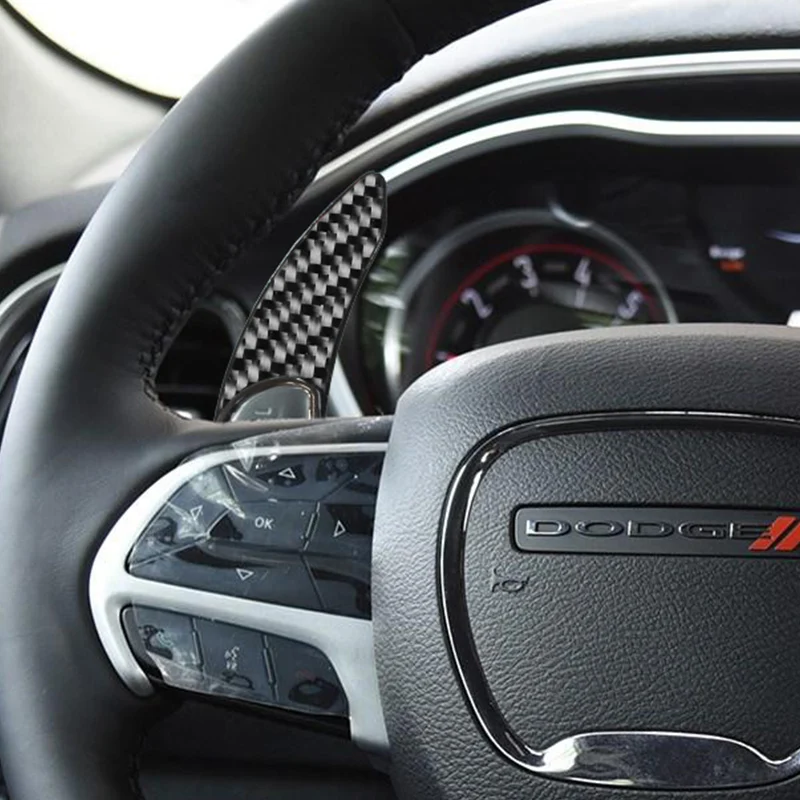 

For Dodge Durango Citadel SXT Plus Charger GT Challenger Scat Pack Car Carbon Fiber Interior Steering Wheel DSG Paddle Shift