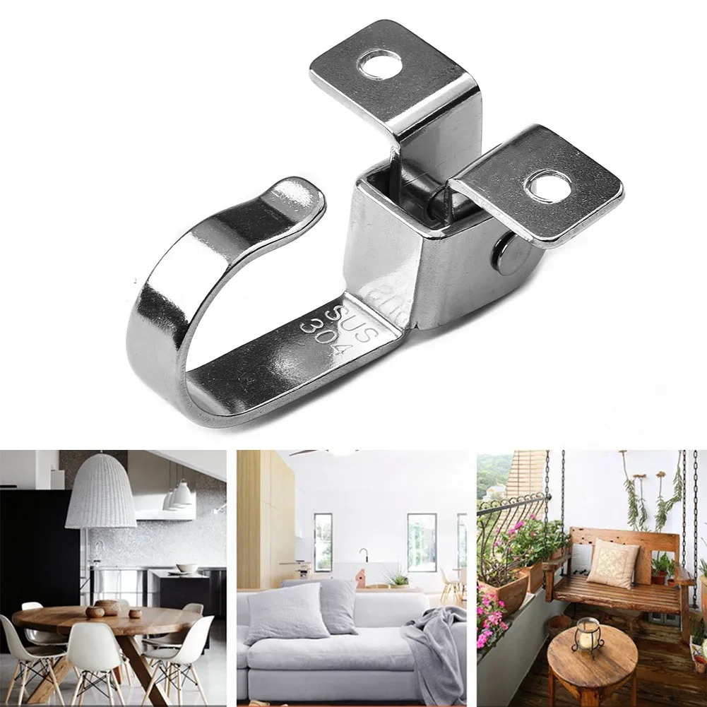 

1pc Heavy Duty Swing Hooks Stainless-Steel Outdoor Ceiling Hanger Fits Gymnastics Rings Ceiling Mounts Chairs Suspension Parts