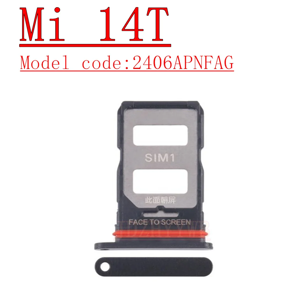 Фото Держатель лотка для микросхемы SD для телефона Xiaomi 14T/14T Pro Mi 14TPro, держатель слота для лотка для SIM-карты, адаптер, разъем, запасные части №2