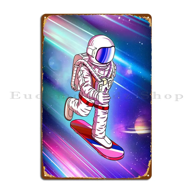 

Металлический плакат на стену с изображением астронавта, скейтбордиста, персонализированный Настенный декор, украшение для стен, ржавый же...