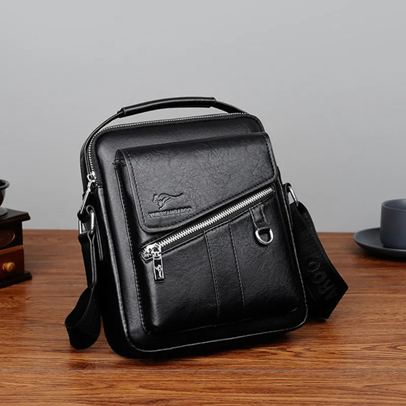 Luxury Genuine Leather Men's Shoulder Messenger Bag Vintage Crossbody Bags For Man Small Tote Bag Casual Male Handbag