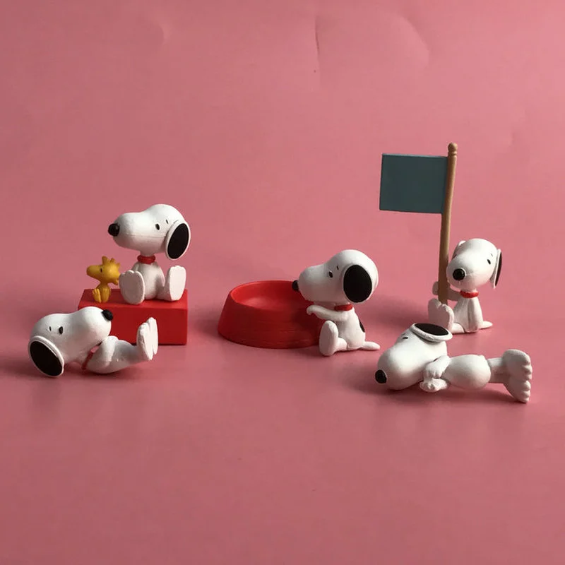 

White Puppy Gacha Spot Animation Peripherals Desktop Ornaments Action Figure Model Toy