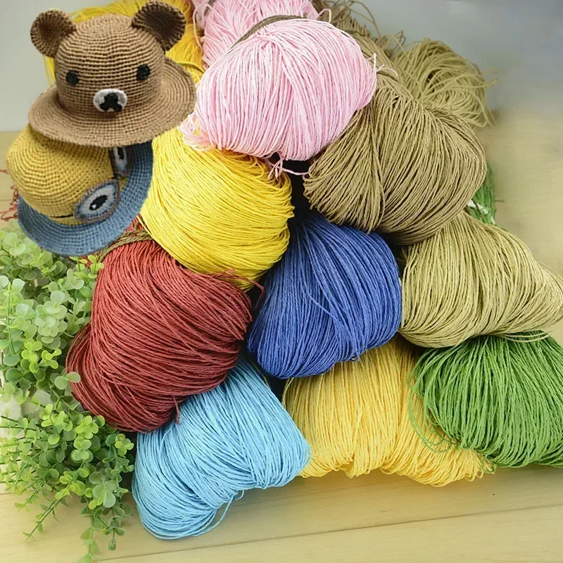 0 5 кг 600 метров летняя пряжа из рафии вязаная крючком натуральные соломенные