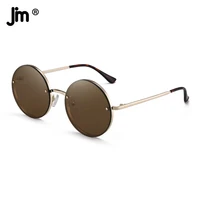 vintage round men women sunglasses metal frame retro fishing driving shades uv400