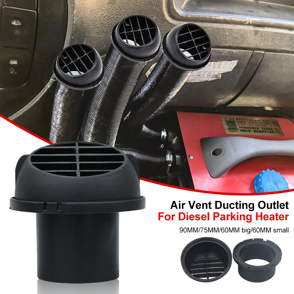 

Rotatable Car Heater Air Vent Ducting Piece 60mm/75mm/90mm Diesel Parking Heater Air Outlet Directional For Webasto Propex