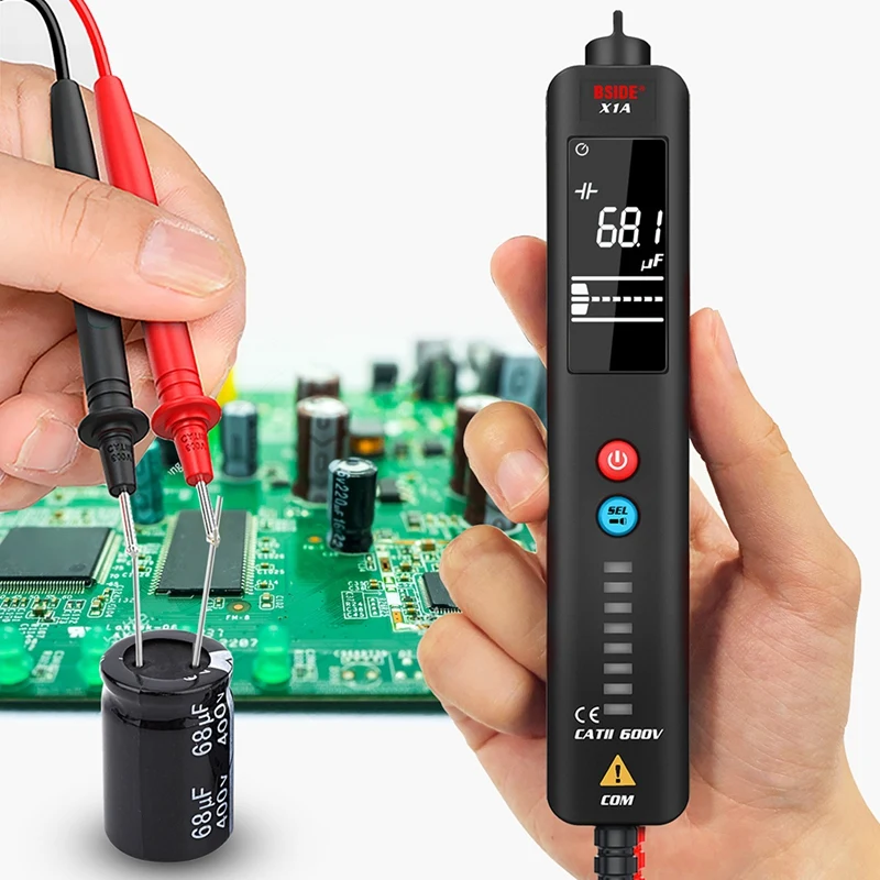 BSIDE X1A Тестер напряжения Детектор Тест емкости EBTN ЖК-дисплей 3-линейный дисплей и