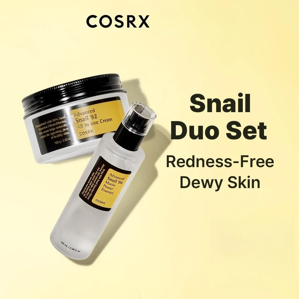 

COSRX Snail Mucin 96% Power Repairing Essence Advanced Snail 92% Anti-Aging Cream Fade Fine Lines Btightening Even Skin Tone