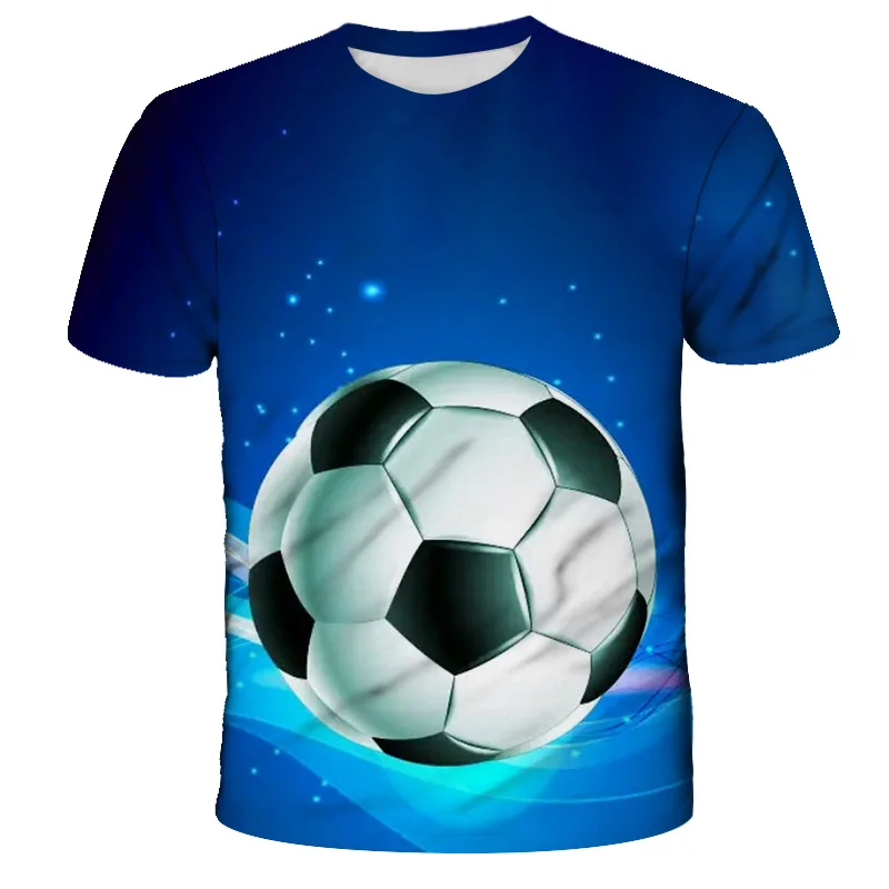 

Kids Summer Sports Football 3d Print T Shirt Round Neck Summer Fashion T-shirt Boy Girl Unisex Loose Sports Children's Clothing