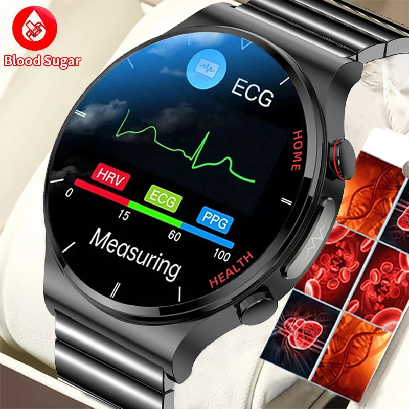 

2023New ECG+PPG Smart Watch Men Laser Therapy Health Blood Sugar Blood Lipid Blood Pressure Sports Watches Waterproof Smartwatch