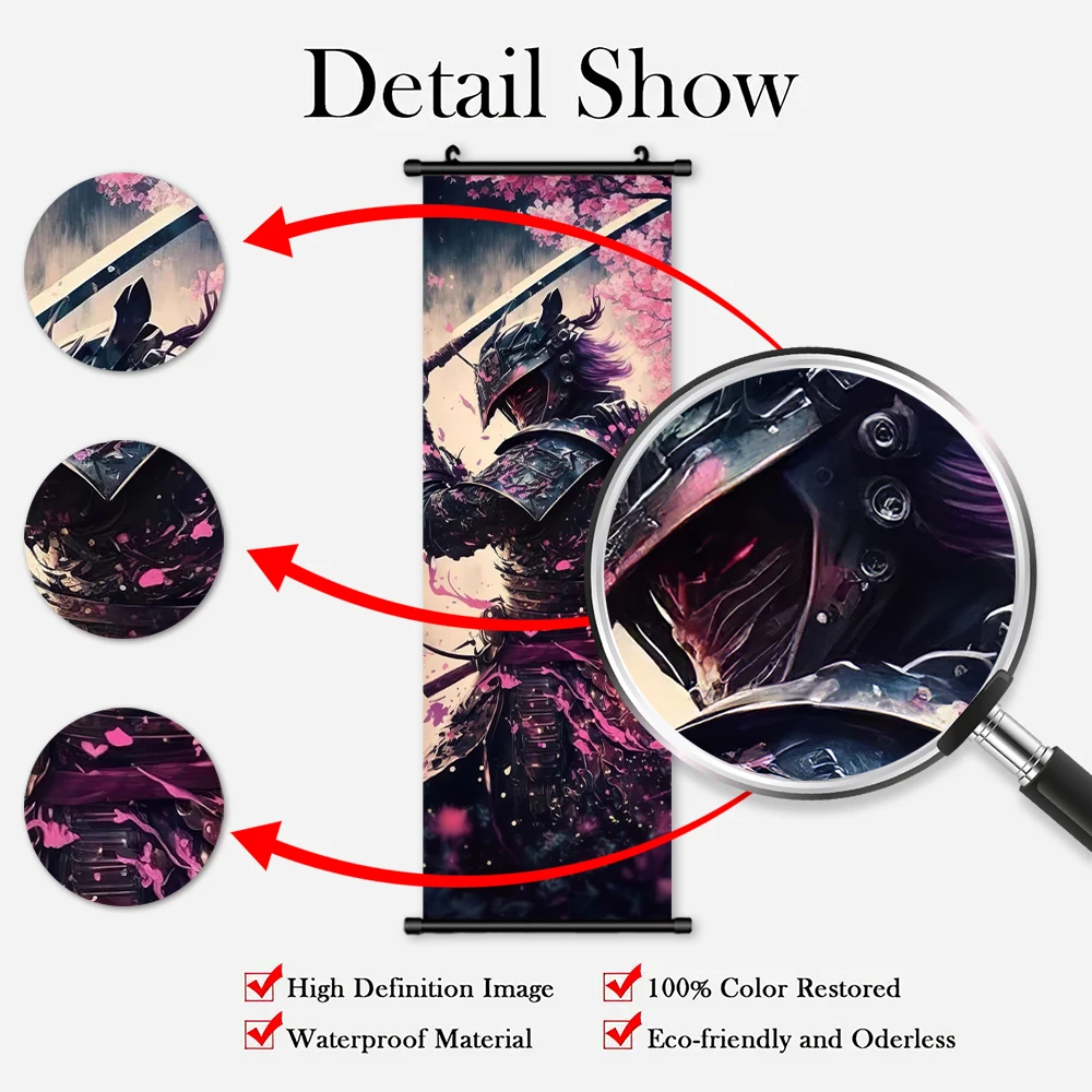 Пластиковая подвесная картина в стиле аниме 1 шт. мультяшный рисунок самурая