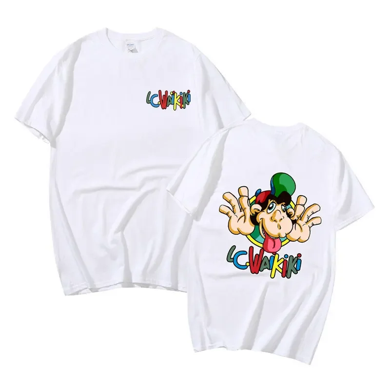 Lc Waikiki Monkey Графическая футболка Мужская модная брендовая забавная с коротким