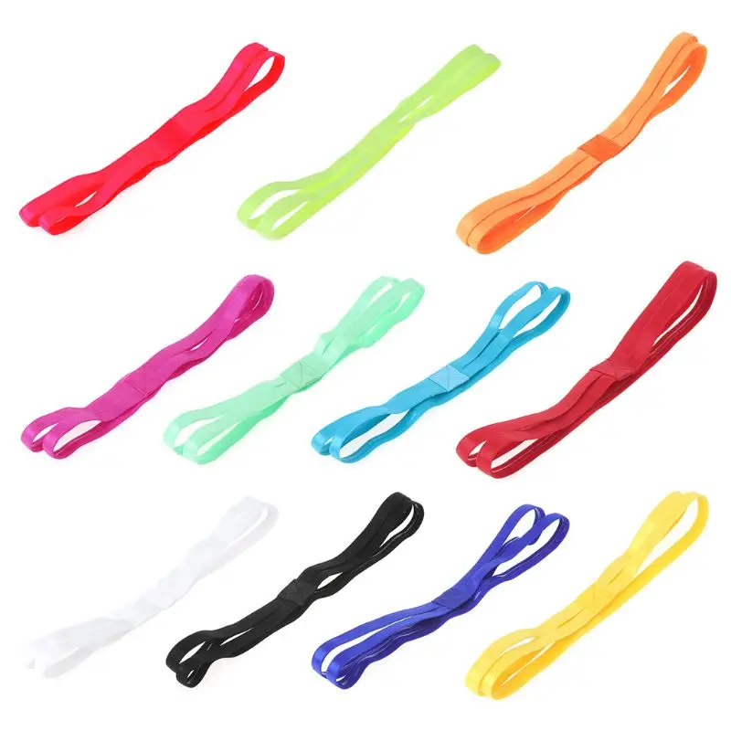 

Sport Hair Band Elastic Anti Slip Double Bands Yoga Exercise Women Accessories