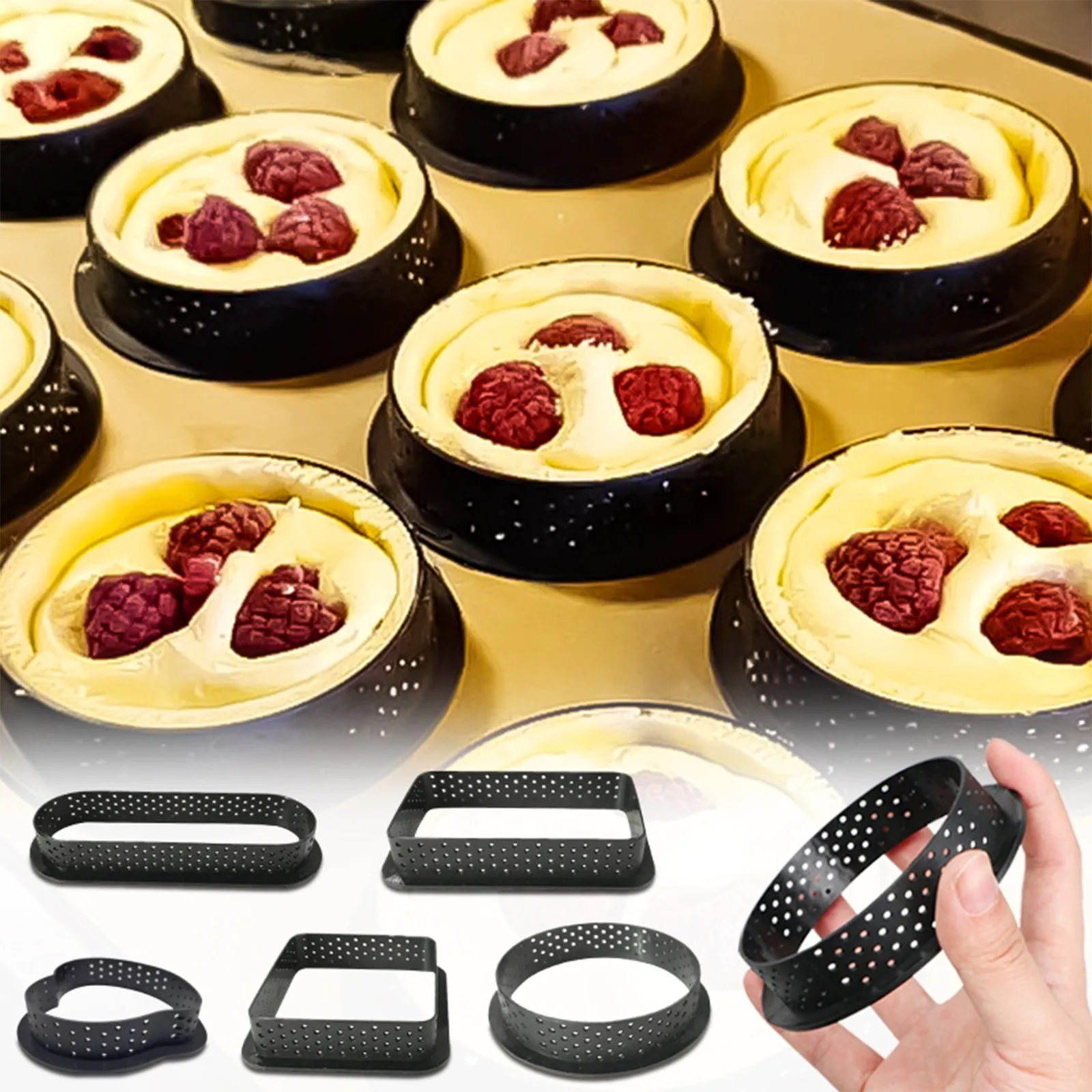 

1 шт. форма для торта, круглая резка для мусса, Термостойкое кольцо для мусса, антипригарная посуда для выпечки, тарелка, французский десерт, ...