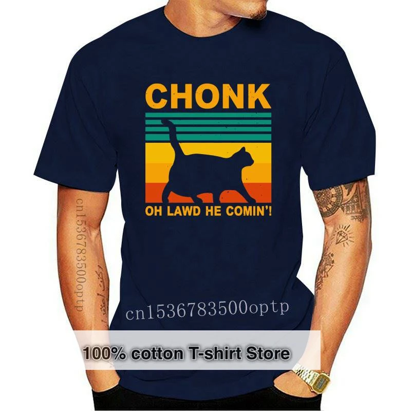 

New Cat Chonk Funny Cat Kitties Animal Meme Vintage Gift Women's Short Sleeve T-Shirt Funny Breathable Cotton Summer Cool T Shir