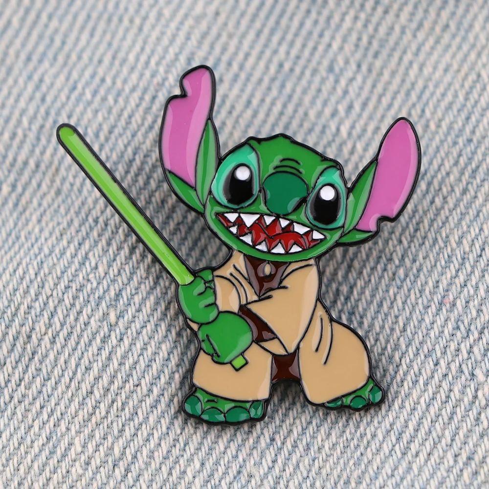 Стич Косплей Звездные войны телефон значок лацкан булавки для рюкзаков аниме