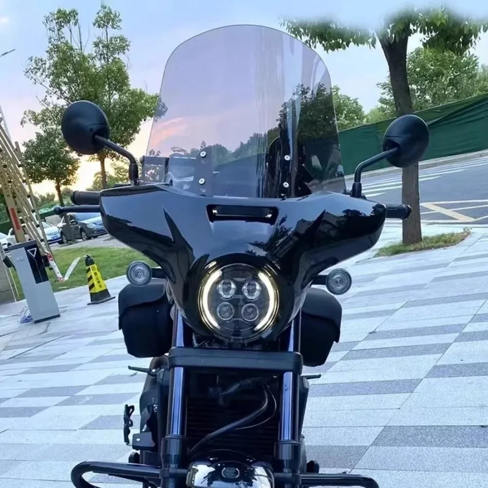 Фото Для Honda CM1100 Rebel 1100 2021-2024: Увеличенное ветровое стекло (Parabrisas Parabrezza) для мотоциклов, аксессуары, модифицированные детали для CMX 1100 №4