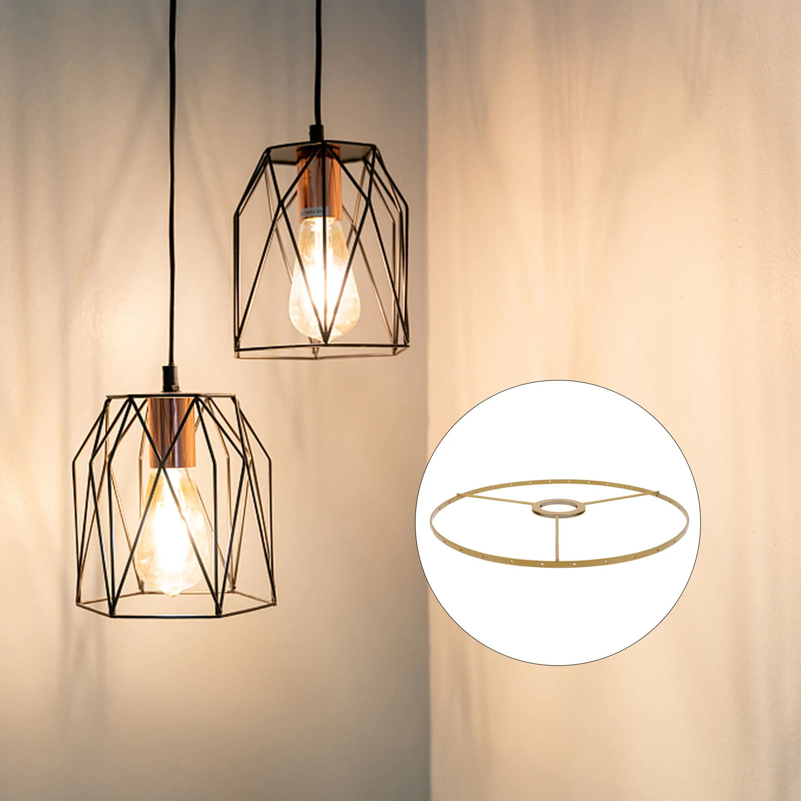 

Lamp Lampshade Shade Bracket Ring Frame Guard Light Cage Holder Horn Heavy Wire Harpframes Metal Duty Iron Adapter Base Saddle