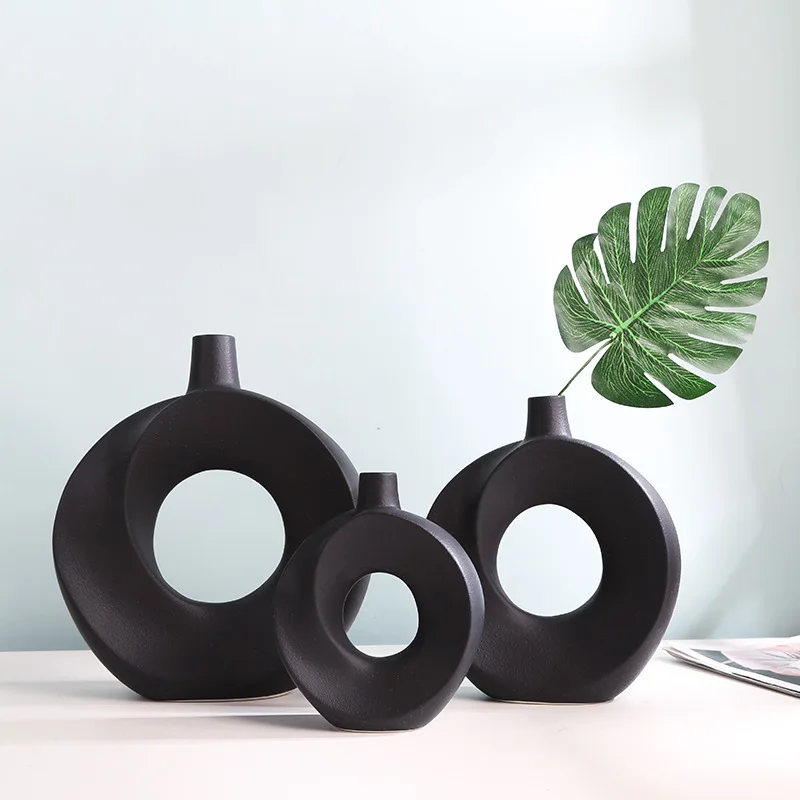 

Null BBA 2022 New Instagram Nordic Style Decoration Living Room Flower Arrangement Light Luxury Creative Ceramic Vase