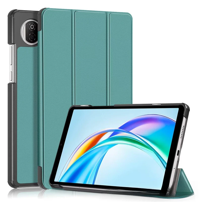 Фото Чехол-книжка (трифолд) для Huawei MatePad Mini 8.8 2025 с функцией автоматического включения/выключения экрана, ударопрочный, кожаный №1