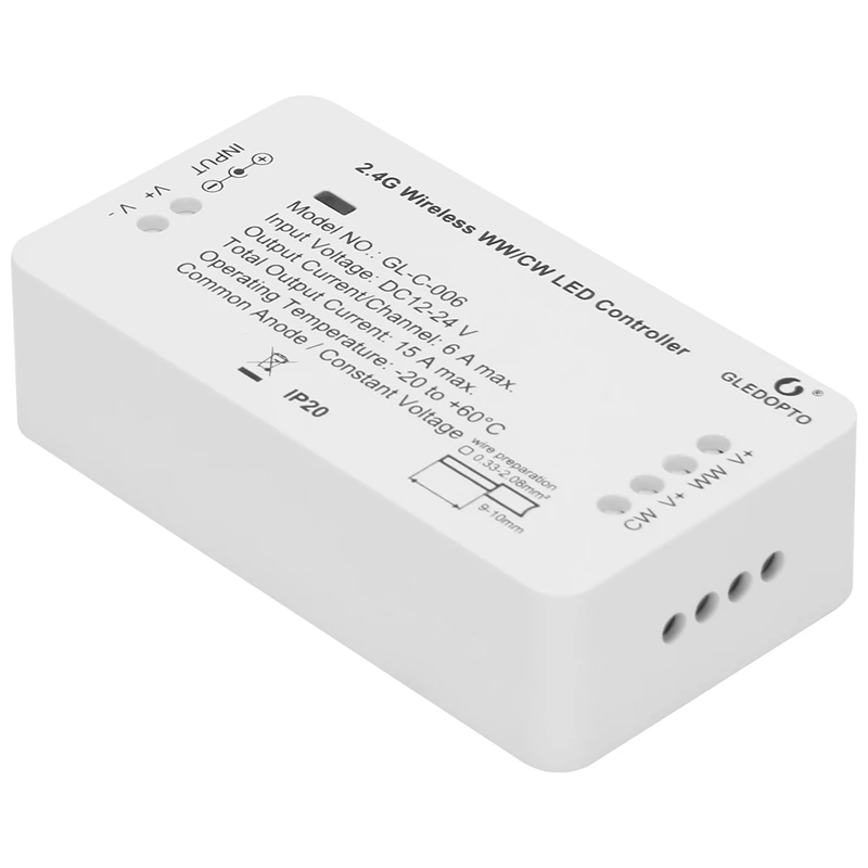 

GLEDOPTO WW/CW Smart Control Zigbee System Wireless Control Led Lighting Controller 12V-24V Rgb Dimming Switch LED
