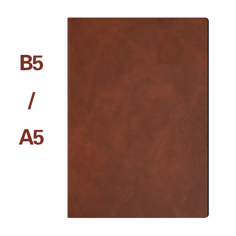 B5 PU Soft Surface Notebook A5 Business Notepad Office Memo Pad 100g Inner Page Sketch Stationery Waterproof Agenda Planner