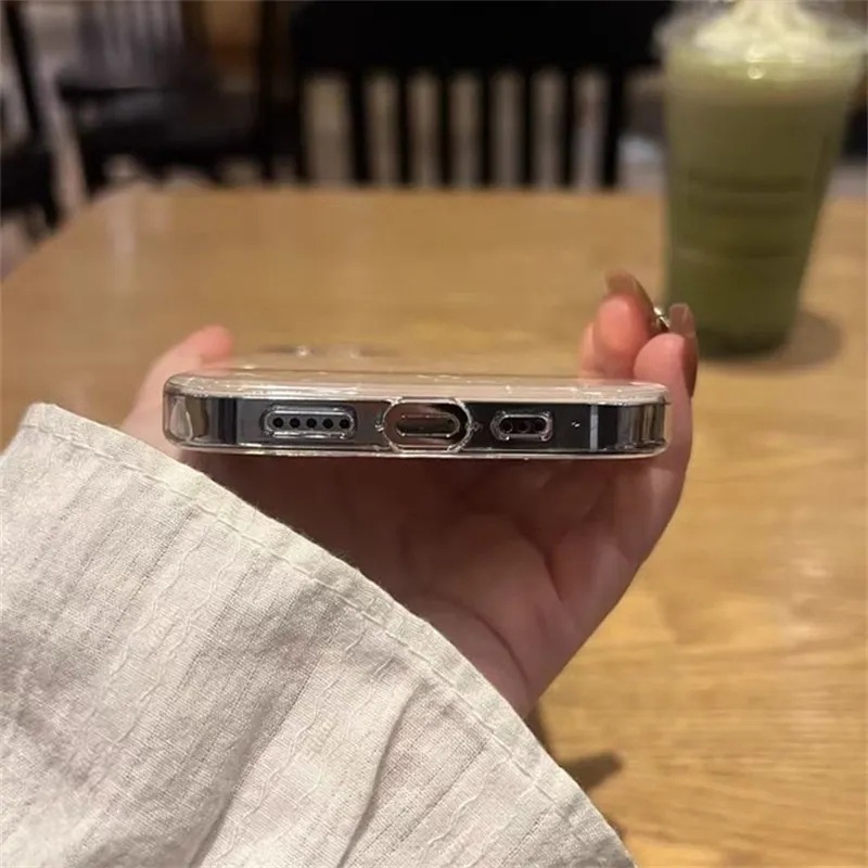 Блестящий чехол для iPhone 13 Pro 12 11 Max XR XS X 8 7 Plus мягкий силиконовый IMD |