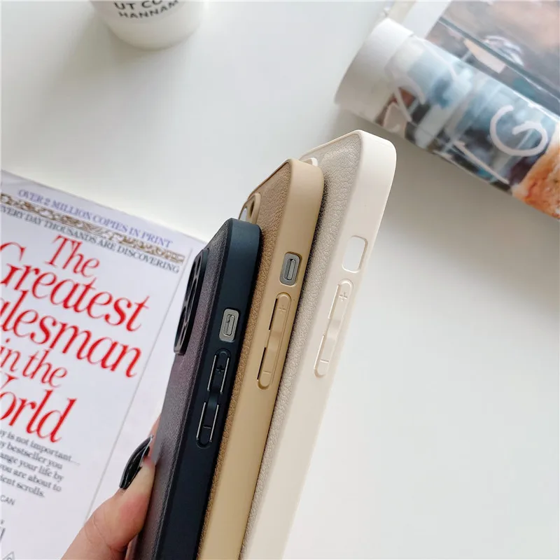 Корейский мягкий чехол из искусственной кожи с именными буквами для iPhone 13 12 11 Pro X
