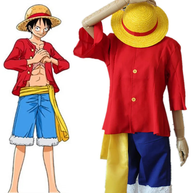 

Японское аниме One Piece Monkey D. Luffy костюм комикс con ролевая игра Luffy Косплей Одежда с шляпой