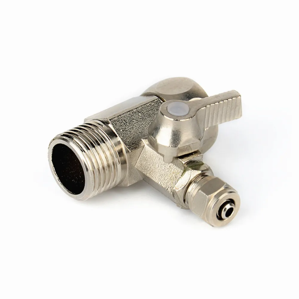 

Integral water purification 3 way ball valve water purifier water purifier accessories 6.35mm OD Hose 1/2" Male/Female Thread
