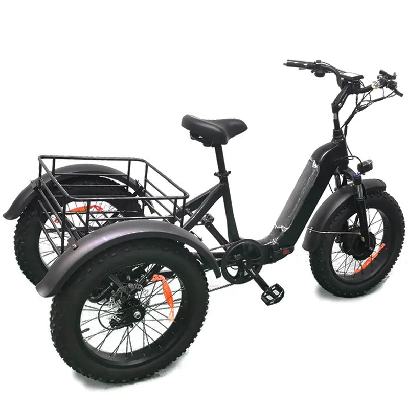 Фото Трехколесный электрический трехколесный велосипед для взрослых Joyebikes Home Utility в винтажном стиле, 48 В, 500 Вт №1