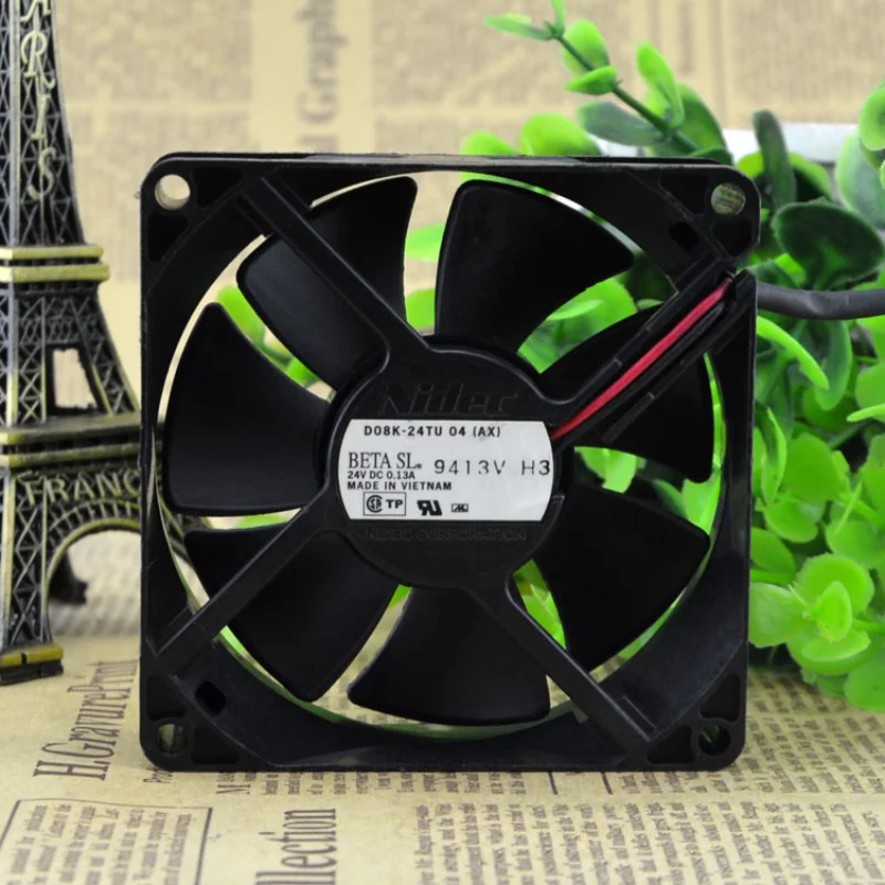 

New Original CPU cooling fan for Nidec D08K-24TU 04(AX) 24V 0.13A 8025 Radiator Inverter Printer Cooler Fan