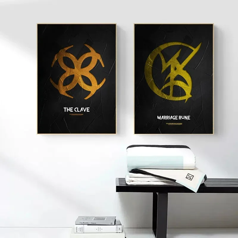 Винтажные Ангельские Руны Тень Таро Холст С Принтом Современный Стиль Настенное