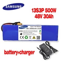2022 upgraded 48v 30000mah 500w 13s3p xt60 18650 30ah li ion battery for electric bike scooter with bms and charger