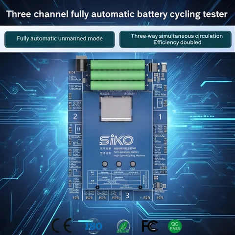 SiKO Трехканальный автоматический тестер батарей для iPhone 11-15