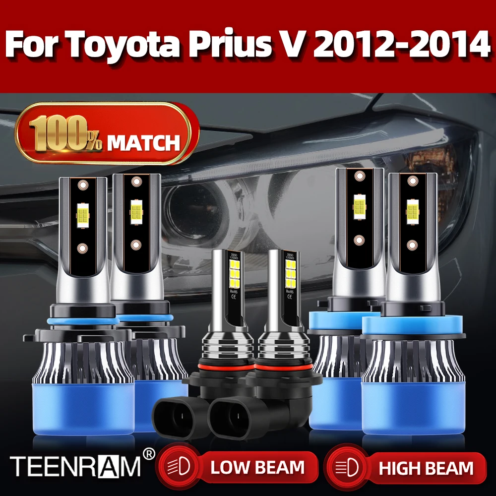 

Car LED Light H11 9005 Canbus Car Headlight Bulbs 40000LM 240W High Low Beam Auto Headlamp For Toyota Prius V 2012 2013 2014