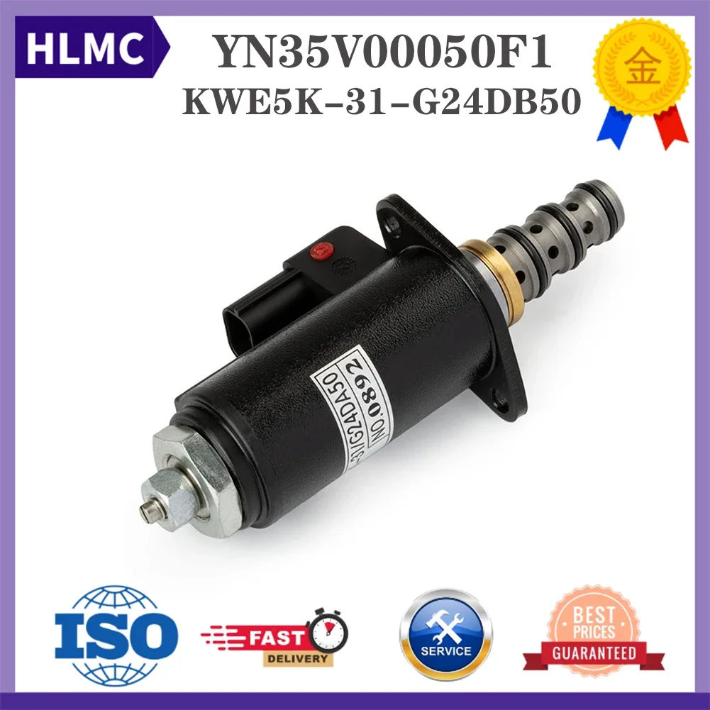 Фото YN35V00050F1 KWE5K-31-G24DB50 Электромагнитный клапан подходит для деталей экскаватора SK130-8 SK200-8 SK330-8 SK350-8 №1