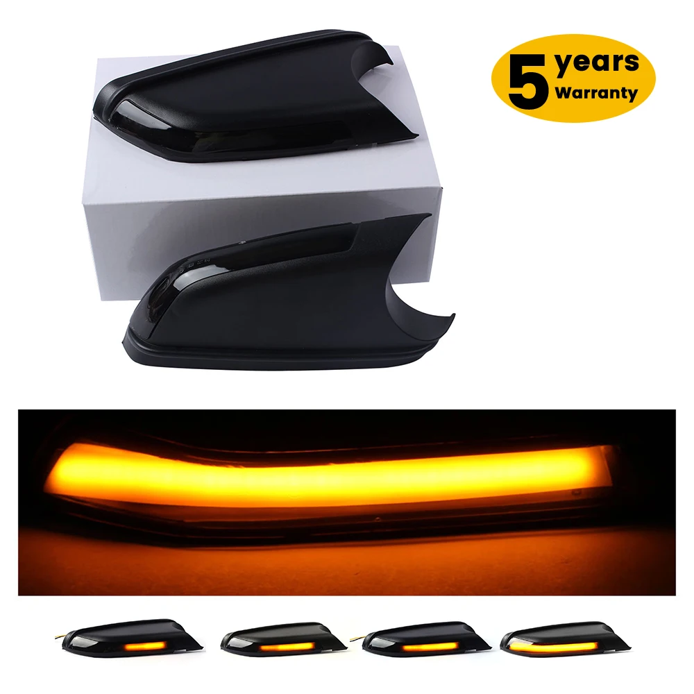 

For VW Polo MK4 FL 2005-2009 Skoda Octavia 2004-2010 Smoked Lens Dynamic LED Side Mirror Turn Signal Indicator Lights