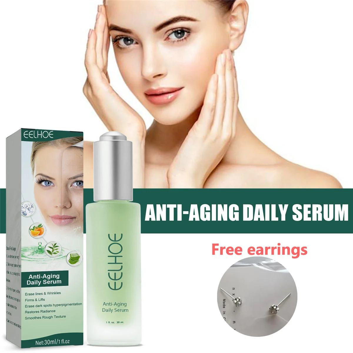 

Faciales Deep Anti-Wrinkle Serum Lightens Fine Lines Regulates Skin Tone Lifts And Tightens Nourishes Skin Dark Circles
