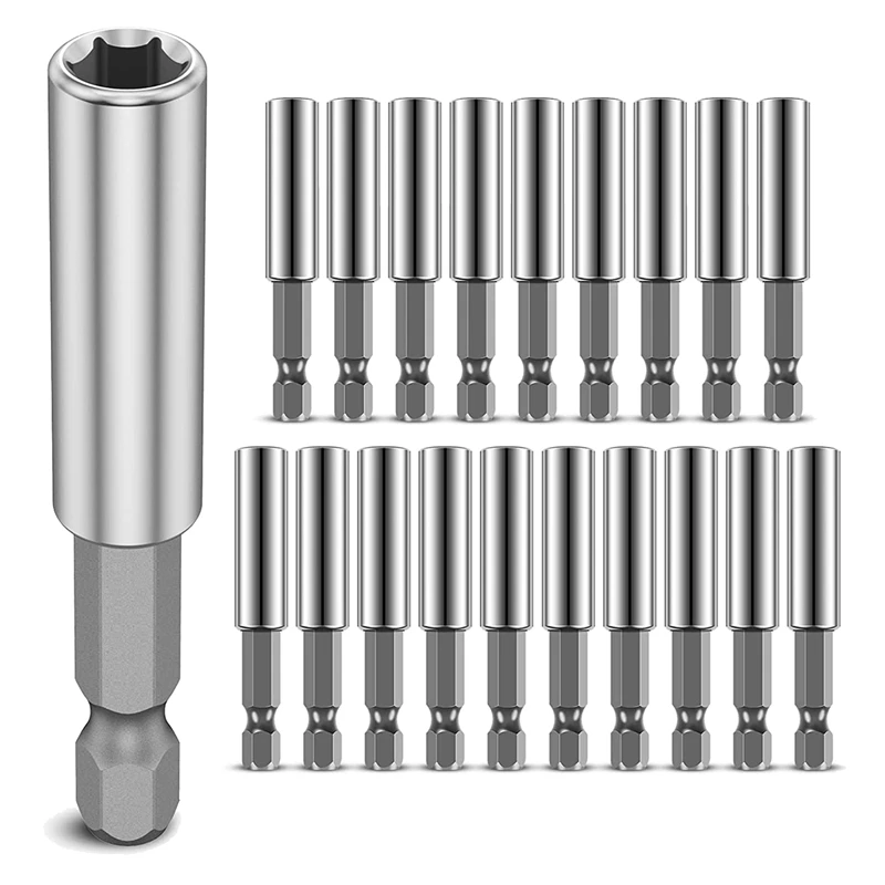

Spare Parts 20Pcs Magnetic Extension Socket Drill Bit, 1/4 Inches Hex Shank Quick Release Drill Bit Extender Adapter