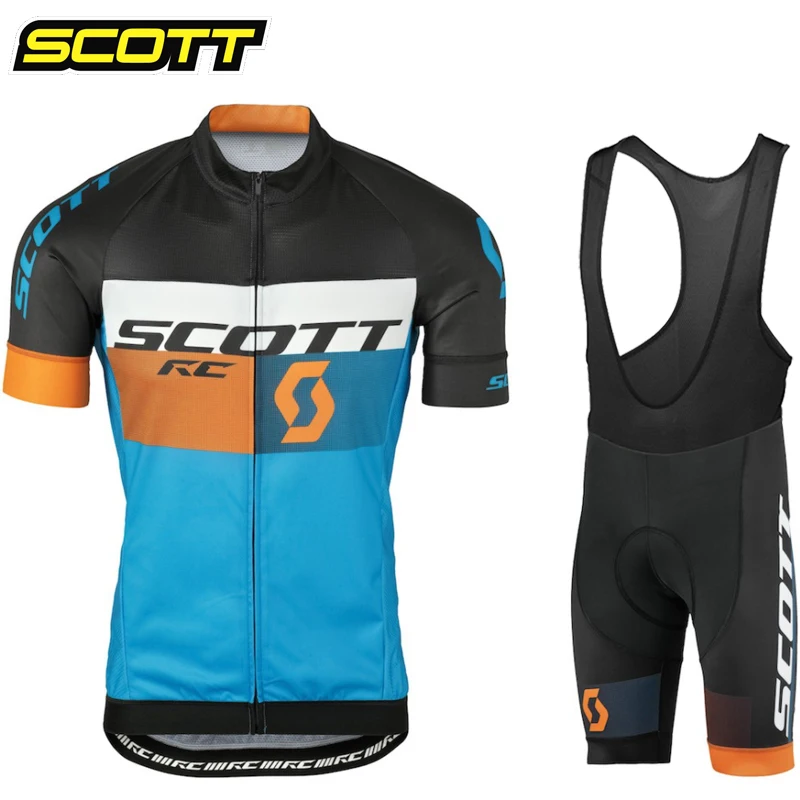

Новинка, мужской комплект из джерси и шорт 19D с нагрудником, 2022 летний костюм для горного велосипеда, велосипедная Форма команды Скотт, гоноч...