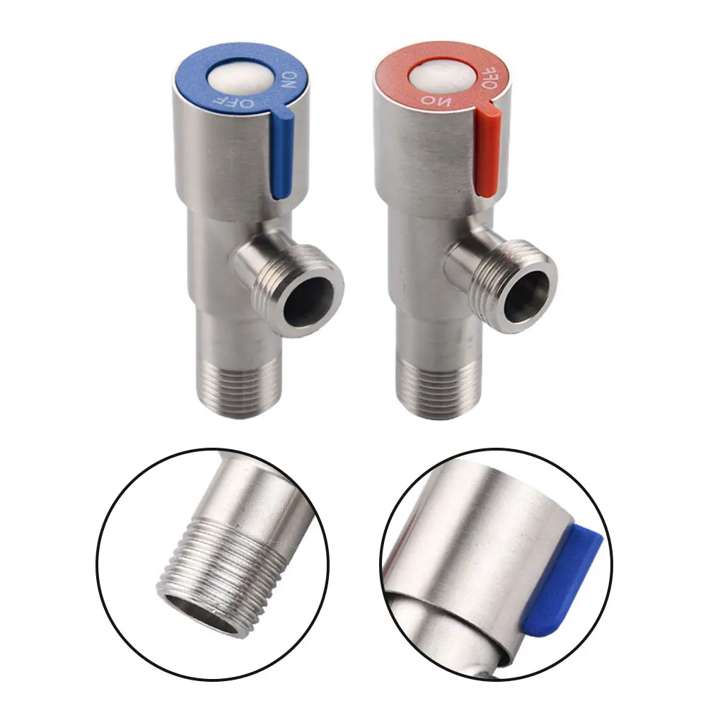 

Triangle Valve Toilet Water Stop Valve Water Heater Valve Cold Water Outlet Quarter Turn For Bathroom Pipes Stainless Steel