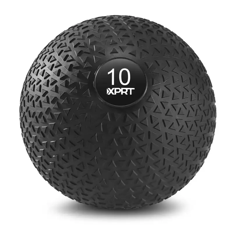 

Ball For Fitness Exercise Strength Conditioning CrossFit Cardio, Easy-Grip Textured Heavy Duty Rubber Shell, Dead Bounce, 10 lb.
