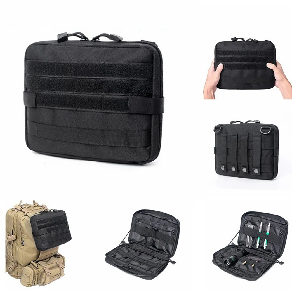 

Tactical EDC Bag Outdoor Molle Waist Pouch Admin EDC Tool Pouches with Map Sleeve Molle Attachment Compact Utility Bag