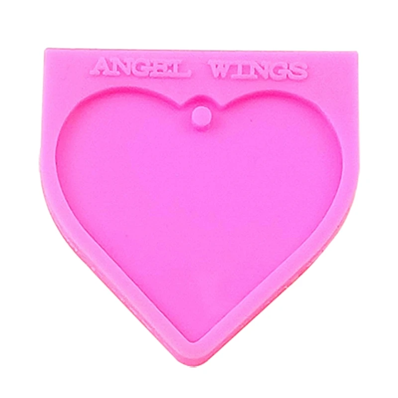 

2022 New Resin Molds Silicone Keychain Love Heart Shaped Epoxy Casting Mold Hanging Tag Keychain Epoxy Mould